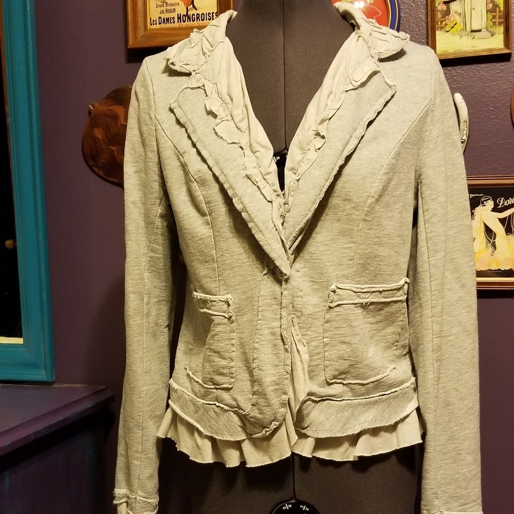 Sashimi, Grey Jersey Knit Blazer
